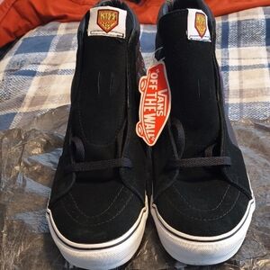 Vans Black High-Top Sneakers with White Accents